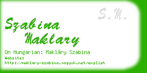 szabina maklary business card